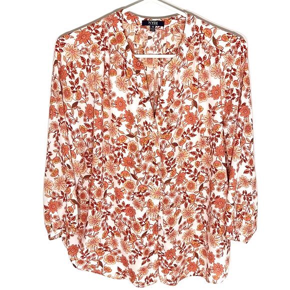 NYDJ 15 Bundle Pack 3/4 Sleeve Mandarin-Collar Pleated Blouse Different Print XS - Picture 1 of 15